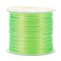 Japanische flache elastische Kristallschnur, Polyesterfaden, für Stretcharmbänder Edelsteinschmuckherstellung, Rasen grün, 0.5 mm, ca. 65.6 Yard (60m)/Rolle