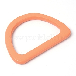 Wooden Bag Handle, D-shaped, for Bag Replacement Accessories, Orange, 9.4x12.2x0.95cm