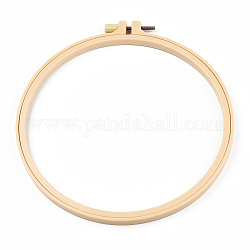 Bamboo Cross Stitch Embroidery Hoops, Sewing Tools Accessory, Round, Moccasin, 160mm