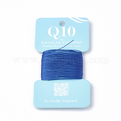 Fornituras para diy bisutería, Hilo de nylon, azul, 0.1 mm, aproximamente 6 m / rollo