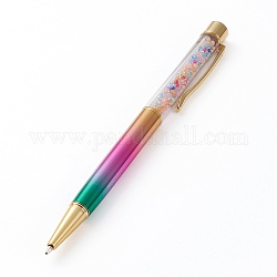 Bolígrafos, con interior transparente de colores con cuentas de vidrio en el interior, colorido, 14.2x1.35x1 cm