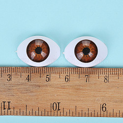 Bulbi oculari per bambole di plastica artigianali, oggetti di scena horror di halloween, occhio di cavallo, sella marrone, 16x23mm