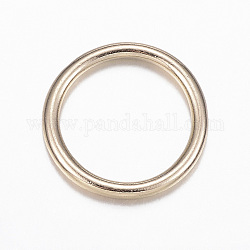 Легкосплавные круглые кольца, паяные кольца, закрытые кольца прыжок, без свинца, без кадмии и без никеля, кольцо, золотой свет, 12 датчик, 18.5x2 мм, внутренний диаметр: 15 мм