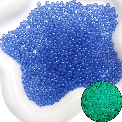 Perle di bolle luminose, fai da te 3 decorazione di arte del chiodo d mini perle di vetro, perline chiodo piccolo caviale, blu, 2~2.5mm, su 2100 pc / sacchetto.