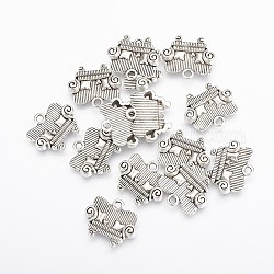 Tibetan Style Alloy Pendants, Lead Free and Cadmium Free, Sofa, Antique Silver, 14x16x3mm, Hole: 2mm