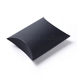 Papierkissen-Bonbonschachteln, für Hochzeitsbevorzugungen Babypartygeburtstagsfeier liefert, Schwarz, 16.5x13x4.2 cm