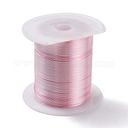 (Defective Closeout Sale: Defective Spool), Copper Wire, for Jewelry Making, Pink, 23 Gauge, 0.6mm, about 50m/roll
