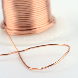 Alambre de cobre redondo desnudo, alambre de cobre crudo, Alambre artesanal de joyería de cobre, 24 calibre, 0.5mm, aproximadamente 59.05 pie (18 m) / rollo