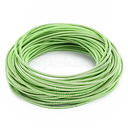 Bracelets de printemps, bracelets minimalistes, fil de fer français en acier fil de guimpe, à porter empilable, vert pale, 12 jauge, 1.6~1.9mm, diamètre intérieur: 58.5 mm