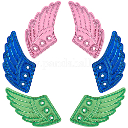 Gorgecraft 3 пара обувных крыльев аксессуары для обуви украшения кружево в крыльях ангел синий зеленый красный ткань кружевное украшение очарование для обуви diy ремесленные коньки кроссовки кроссовки кроссовки