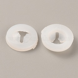 Plastikpuppenauge Nase runde Dichtungen, Sicherheits-Augen-Nasen-Unterlegscheiben für Tierpuppen für die Herstellung von Bastelpuppen, Blumenweiß, 13x3.5 mm, Bohrung: 2 mm