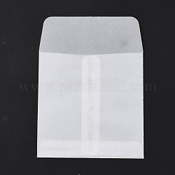 Sacchetti di carta pergamena traslucidi rettangolari, per sacchetti regalo e shopping bag, chiaro, 12cm, Borsa: 90x90x0.2 mm