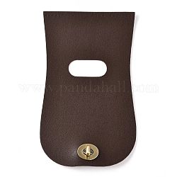 Copri borsa in similpelle, con chiusure twist lock in lega, accessori per la sostituzione della borsa, marrone scuro, 23.1x13.5x0.15~22cm, Foro: 1 mm