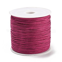 Filo di nylon da 100 m, cavo nodo cinese, per fare gioielli, rosso viola medio, 0.8mm, circa 109.36 iarde (100 m)/rotolo