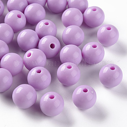 Opake Legierung Perlen, Runde, Violett, 12x11 mm, Bohrung: 1.8 mm, ca. 566 Stk. / 500 g
