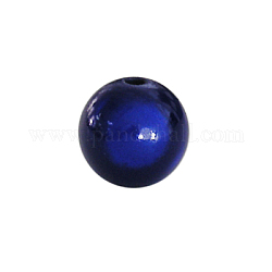 Perles acryliques laquées, perles de miracle, Perle en bourrelet, ronde, bleu, 16mm, Trou: 2mm