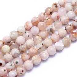 Natural Cherry Blossom Agate Beads Strands, Round, 8~8.5mm, Hole: 0.8mm, about 46pcs/Strand, 15.08 inch(38.3cm)
