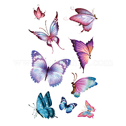 Боди-арт татуировки наклейки, съемные временные татуировки бумажные наклейки, бабочки, 12x7.5 см