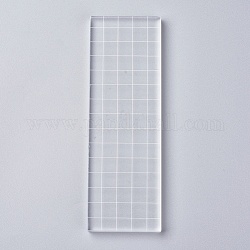 Инструменты для штамповки акриловых блоков, с линиями сетки, декоративные штампованные блоки, для изготовления скрапбукинга, прямоугольные, прозрачные, 150x50x7 мм