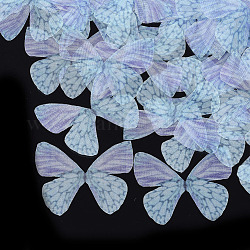 Organza-Stoff, für diy schmuck machen handwerk, Schmetterling, Medium lila, 40.5x49 mm