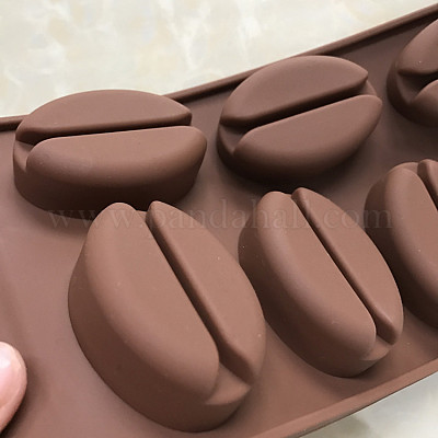 Stampi in silicone per uso alimentare a forma di chicco di caffè fai da te all'ingrosso