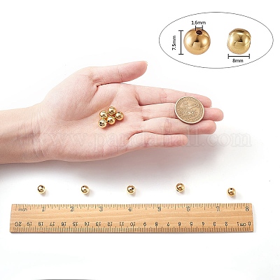 Perles en laiton&nbsp;KK-SZ0001-11G-8mm-1