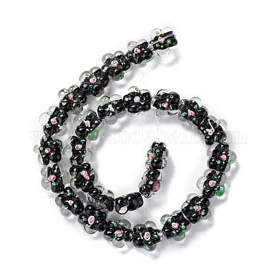 Chapelets de perles vernissées manuelles&nbsp;LAMP-D015-08D-1