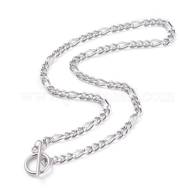 Figaro Chain Toggle Clasp Necklace