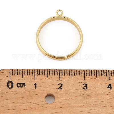 Bases de anillo de bucle ajustable de latón&nbsp;KK-A272-10G-1