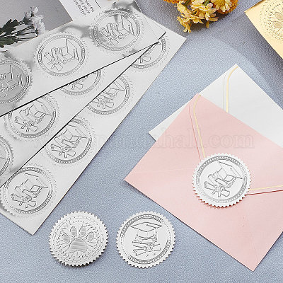 Personalised Foil Stickers, Wedding Invitation Stickers, Gold Foil