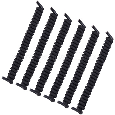 8 Paar gewellte Schnürsenkel aus Polyester ohne Binden&nbsp;AJEW-CP0010-32B-1
