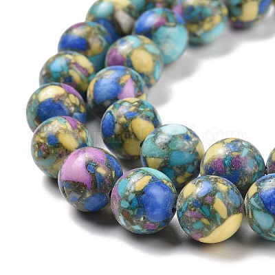 Perle di magnesite naturali e tinte assemblate&nbsp;G-L575-02H-1