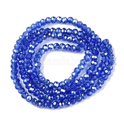 Chapelets de perles en verre électroplaqué&nbsp;EGLA-A044-T1mm-A31-1