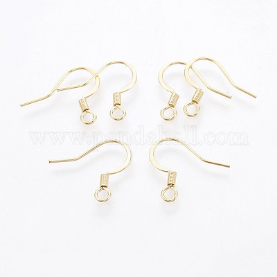 Lot De 20 Supports Pour Boucles D'oreilles Crochet Inox 16mm - Sans Nickel