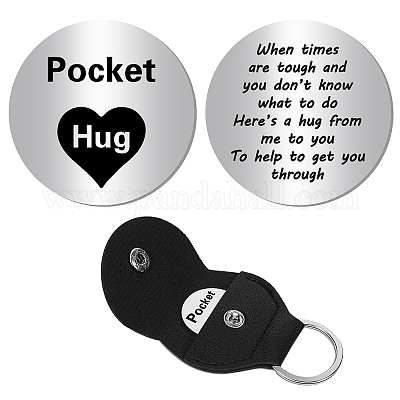 Pocket Hug Token Long Distance Relationship Keepsake Stainless