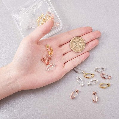 10 Pairs Non Pierced Earrings Clip-on Earrings Converter Components With  Post For Non-pierced Ears, With 12 Pairs Comfort Earring Pads For Women And  G