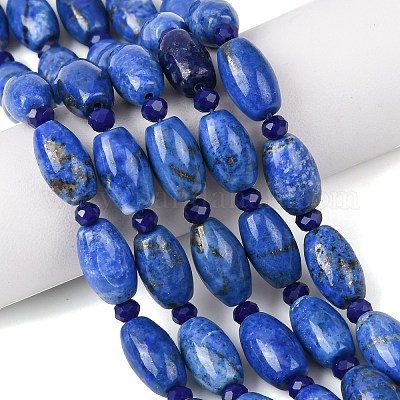 Natürlicher Lapislazuli Perlenstränge&nbsp;G-G453-C07-8x13mm-1