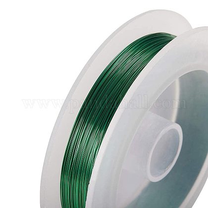 Benecreat 28gauge（0.3mm）は、銅線を作る耐性のある緑色のワイヤージュエリーを変色させます  100m / 109ヤード CWIR-BC0001-0.3mm-03C-1