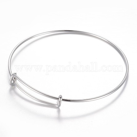 Adjustable 304 Stainless Steel Expandable Bangle Making BJEW-G515-02P-1