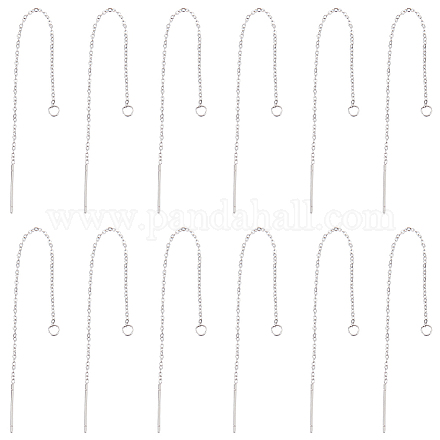 Sunnyclue 30 paire de 304 boucles d'oreilles à tige en acier inoxydable STAS-SC0006-55-1