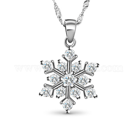 Ожерелье Shegrace из стерлингового серебра с блестками 925 JN183A-1