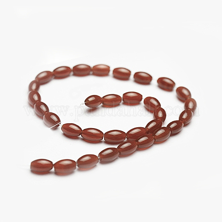 Ovales naturelles perles de cornaline brins G-D622-06-G-1