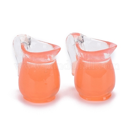 Resin Macaron Juice Glass Cabochons DIY-B014-03F-1