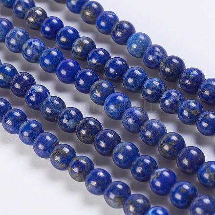 Chapelets de perles en lapis-lazuli naturel G-K254-01-6mm-1