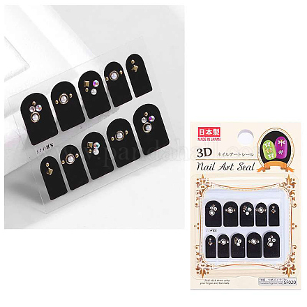 Calcomanías de pegatinas de arte de uñas de aleación de metal MRMJ-Q033-043G-1