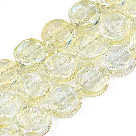 Perles en verre plaquent brin EGLA-S188-19-B02-1
