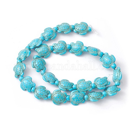 Synthetic Turquoise Beads Strands G-YW0001-50A-1