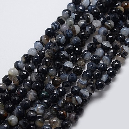 Natural Agate Crystal Beads Strands G-L084-8mm-21-1