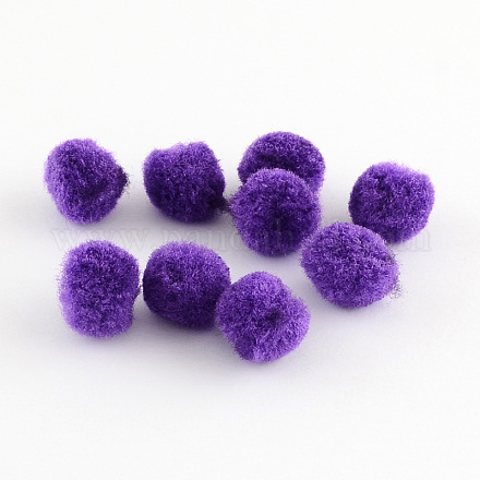 DIYドールクラフトポンポン糸ポンポンボール  暗紫色  15mm  約1000個/袋 AJEW-S006-15mm-08-1