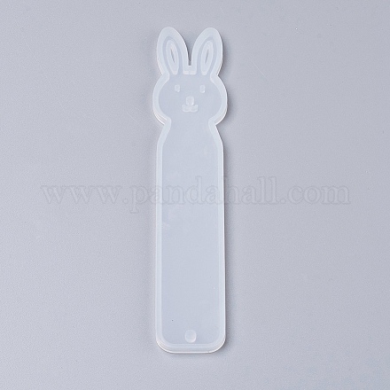 Moules de marque-page lapin en silicone DIY-P001-04B-1